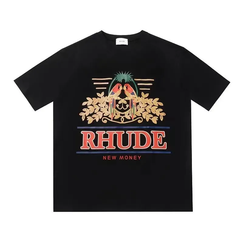 mens t shirt rhude shirt designer shirt pure cotton tees street fashion casual couple matching short sleeves S-XL