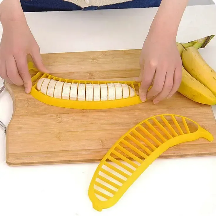 Fruit Vegetable Tools Kitchen Gadgets Plastic Banana Slicer Cutter Salad Maker Cooking Cut Chopper Drop Delivery Home Garden Dining G0424