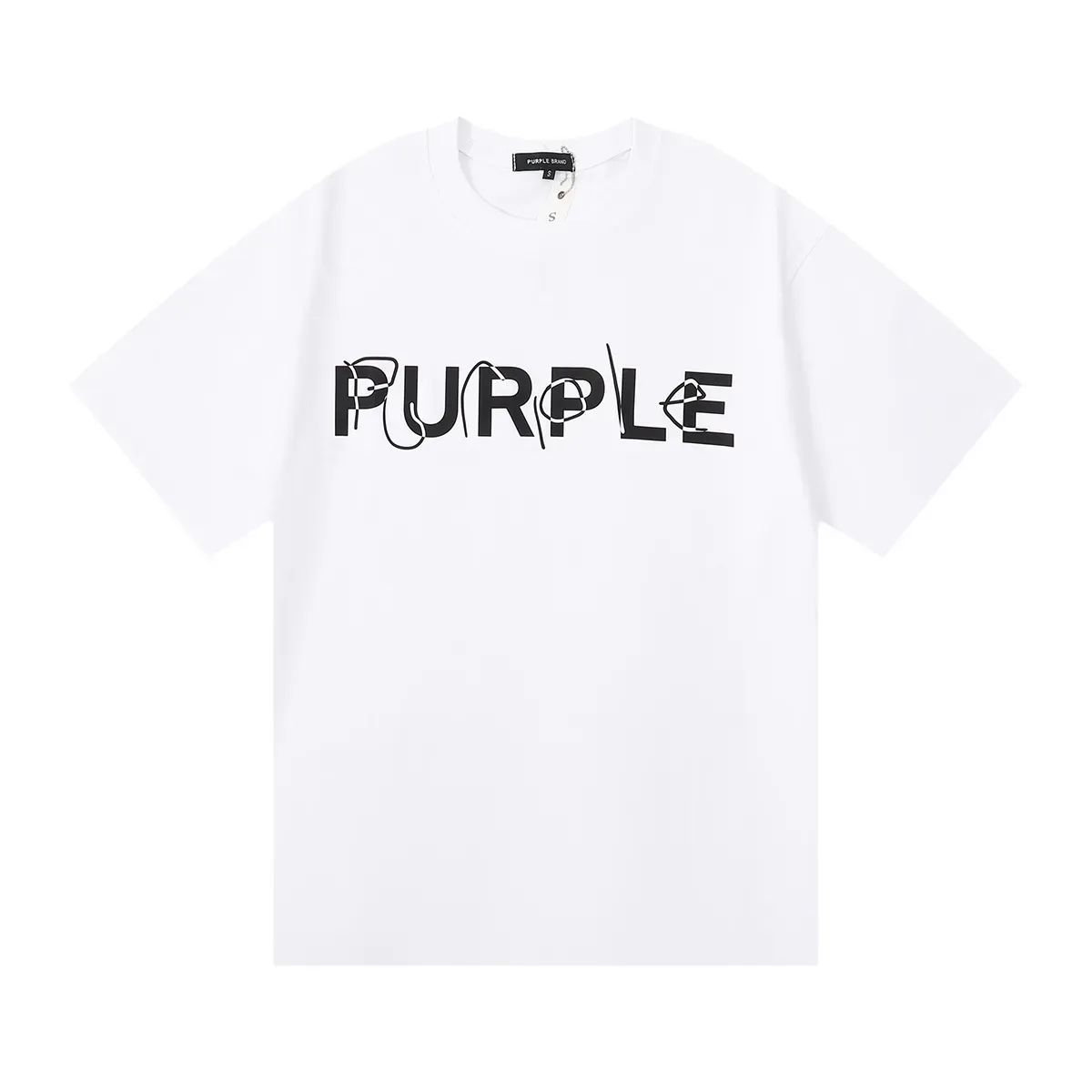 Purple Brand 2023ss T-Shirts Color Printed Cotton Loose Casual Men's And Women's Short Sleeved T-Shirt