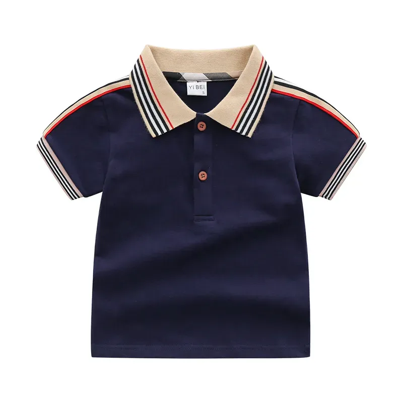 Summer Baby Boys Girls Polo Shirt Kids Short Seve T Shirt Children Clothes Lapel Shirts Sports Boy Tops