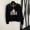 Designer Elegant Autumn New Logo Letter Five-Pointed Star Rhinestone Pullover Long Sleeve Knitted Sweater bd31 - Picture 3 Of 5