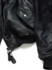 Men's Autumn Winter Thickened Faux Leather Bomber Jacket - Black