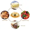 Dinnerware Sets Butter Dish Metal Container With Lid Dried Fruit Plate Refrigerator Tray Iron Holder Cover Round