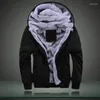 Men's Hoodies Zip Up Hoodie Heavyweight Winter Sweatshirt Fleece Sherpa Lined Warm Jacket Plus Velvet Padded Men