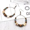 Dangle Earrings Boho Vintage Round Handmade Beads Pendant Earring For Women Fashion Shell Beaded Hoop Jewelry Gift