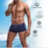 Cuecas masculinas conforto algodão boxer shorts u convexo bolsa briefs tronco roupa interior calcinha sono inferior