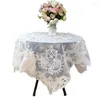 Table Cloth Square 100cm European Center Embroidered Hollow Tablecloth Air Conditioning Washing Machine Furniture Dust Cover