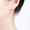 Kolczyki Dangle Eleganckie serce 86 mm AU750 18K Solid Real Aryalie Rose Gold Ear Lines Puchanie dla kobiet żeńska fantazyjna biżuteria Prezent