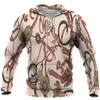 Hoodies masculinos estilo vintage pulôver luxo leopardo flor corrente de ouro impresso unisex roupas com capuz moletom 2024 masculino oversized