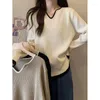 Women's T Shirts Hit Color Ribbed Solid Oversized Loose Long Sleeve Women Shirt Slim Tunic Fashion Spring Fall 2024 Harajuku Arrival Tops