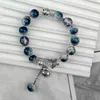 Bracelet en verre dégradé pour femmes, Style National, perles papillon, rétro, léger, luxe, fait à la main, vente en gros