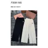 Women's Leggings Mm Home Autumn/winter Minimalist Fashion Three Dimensional Cutting Straight Leg Pants Versatile Letter Embroidered