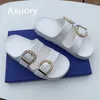 Chaussures habillées 2024 Sandales pour femmes de style romain avec incrustation de perles de couleur unie antidérapante supérieure de haute qualité sensation de pied super douce