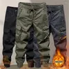 Herenbroeken Outdoor Wandeloveralls Mannelijke broek Heren Losse effen cargo-joggingbroek Meerdere zakken Casual tactisch werk Rechte broek