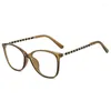 Sonnenbrillenrahmen Hochwertige Brillenrahmen für Frauen Katzenaugenform UV400-Schutzbrillen Anti-Blaulicht-Brillen