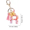 Keychains English Keychain Decorations Letter Bag Charms Plånbok för nycklar Ring Tassel Pendants Baby Shower Gift