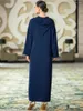 Etnische kleding Eid Arabische moslim feestjurk voor vrouwen Capuchon Diamond Abaya Jalabiya Lange jurken Marokko Kaftan Vestdos Dubai Ramadan Gown