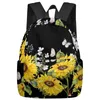 Rucksack Park Sonnenblume Blume Schmetterling Frauen Mann Rucksäcke Wasserdichte Schule Für Studenten Jungen Mädchen Laptop Taschen Mochilas