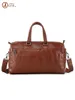 Duffel Bags Retro Leather Large Capacity Cowhide Carry-on Luggage Men And Women Business Travel Commuter Bag