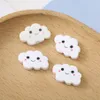 30 pièces 25 16mm composants en résine petit nuage décoration artisanat Kawaii mignon embellissements de cabochon à dos plat pour Scrapbooking bricolage Acc186K