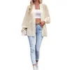 Women's Knits Women Fashion Cardigan Solid Color Jacquard Long Sleeve Open Front Sheer Coat Outerwear Casual Loose Tops