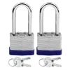 Keychains 2 Pack Padlocks With Keys Shackle Long Lock Heavy Duty Key Padlock Weatherproof Locks For Garden Shed Garage