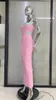 女性のエレガントなセクシーなノースリーブストラップボディコン包帯ロングドレスベスティドスデフィエスタエレガンテパラムージャー2024バースデーパーティー