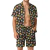 Herrspårar Ditsy Floral Shirt Set 3D Printed Men Casual mode Korta ärmar Skjortor Överdimensionerade Beach Shorts Hawaiian Suits Summer