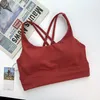 Active Underwear LL Flow Y-Shaped Back Yoga Bra with Chest Pad Soft Sports Bras Solid Color Racerback Bra Sexy Underwear