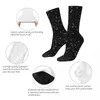 Men's Socks All Seasons Crew Stockings Printed Image Of Black Sequins Harajuku Long Accessories For Men Women Christmas Gifts