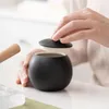 Bottiglie di stoccaggio Vaso in ceramica Barattolo di caramelle Coperchio Foglie di tè Contenitore per caffè Contenitore per caffè Ceramica