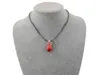 Pendant Necklaces Blood Orange Stone Pouch Amulet Crystal Rhinestone Necklace