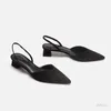 Модельные туфли 2024, женские туфли на квадратном высоком каблуке с ремешками на щиколотке, сандалии с босоножками, повседневные черные, бежевые свадебные пикантные туфли-лодочки с острым носком