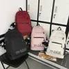 Plecak Wysokiej jakości nylonowe plecaki dla studentów solidne kolory dla kobiet szkolna torba nastolatków dużych możliwości podróży Rucksack Bookbag