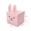 Present Wrap Easter Candy Box Pink Lollipop Card Packing Pouch Påsar för Happy Supplies 2024