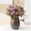 Fleurs décoratives de mariage, accessoire Po, roses artificielles réalistes, décoration pour fête, fausse fleur durable, pièce maîtresse