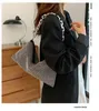 Abendtaschen Mode Diamant Schulter für Frauen Luxus Crossbody Niet Handtaschen Weiche weibliche Tote Trend Achselhöhle Schwarz