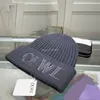 152230 Gorros de invierno, gorro de lana, moda de lujo, diseño de Bordado de letras, gorro de punto, gorros de alta calidad, gorros para mujer, gorros