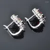 Stud Earrings Fashionable For Women Multicolor Cubic Zirconia Silver Color Jewelry Earring Wedding Jewellry P01626