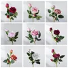 Decorative Flowers Velvet Ruyi Rose Imitation Flower Wedding Supplies Home Decoration Dragon Boat Silk Artificial MW0336
