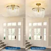 Chandeliers Chandelier Light Fixture 3-Light Semi Flush Mount Ceiling Small Crystal For Bedroom Hallway Entryway