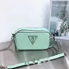 18% OFF Designer bag New Camera Cross Pattern Cowhide Contrast Paint Wide Strap Single Shoulder Crossbody Fashion Women's Bag