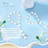 Bracelets de charme 30 pcs baptême acrylique chapelet perles mini chapelets ange avec des sacs en organza pour les faveurs de la première communion