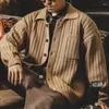 Pulls pour hommes Cardigans d'hiver pour hommes coréen Vintage tricot mode tendance lâche pull décontracté rayé tricots vêtements d'extérieur