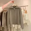 Tricots de femmes 2024 vêtements d'hiver français rétro tricots femmes classique pull à manches longues cardigan coréen y2k hauts pull femme