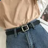 Bälten Kvinnors icke -perforerade lätta bälte 105 cm tunn och smal rese shopping minimalistisk design casual jeans dekoration