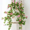 Decorative Flowers 1.6M 32 Head Artificial Morning Glory Flower Rattan Wedding Home Decoration Living Room Winding Plastic Ceiling Vine