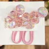 Hair Accessories 2PCS Colored Camellia Girls Lovely Kids Elastic Bands Princess Children Ties Baby Headwear