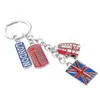 Keychains UK Flag Metal Keychain Souvenir Union Jack Keyring Car Bag Charms