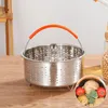 Double Boilers Stainless Steel Steamer Basket Pot Accessories For 3/6/8 Qt Pressure Cooker